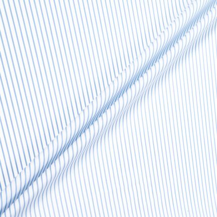 Blue Striped Superfine Herringbone Jacquard Shirting